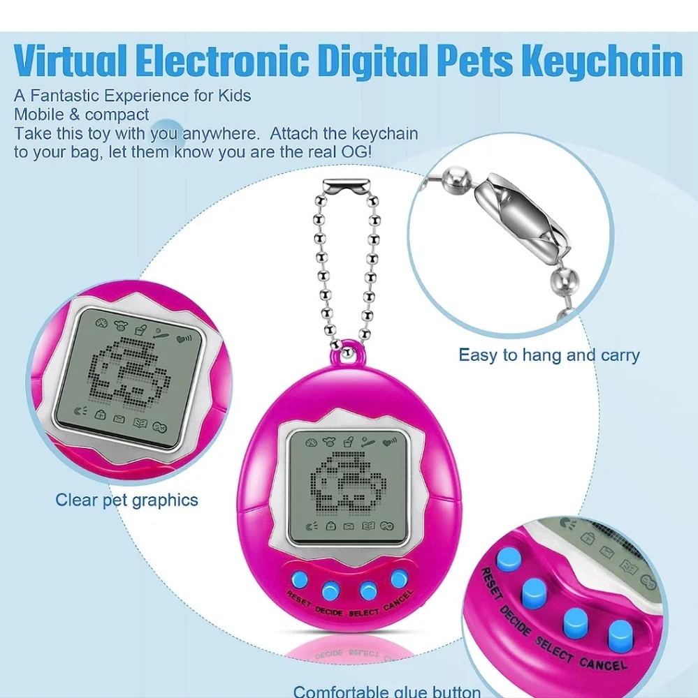 Digital Pet Keychain Virtual Electronic Game Digital Game Keychain Nostalgia